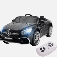 Mașină electrică pentru copii Mercedes SL500 S506 cu telecomandă, roți EVA, 12V, negru