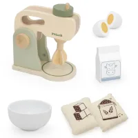 Set de joaca din lemn "Gătim cu mixerul", 6 piese