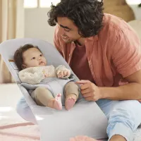 Balansoar BabyBjorn Bliss Light Gray, tesatura Melange foto