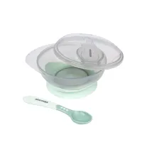 Миска с присоской и ложкой KikkaBoo Mint, 250 мл foto