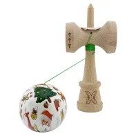 "Kendama X Original: Xmass Party", Профессиональная, Flippy, Металлический Стержень, Веревка 55 см, Большие чашки, 7.5 x 6 x 18 см