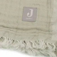 Плед Jollein Fringe Olive Green/Ivory GOTS, 120x120 см