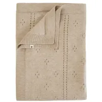Вязаное одеяло BIBS Pointelle Vanilla (70х100 см) foto
