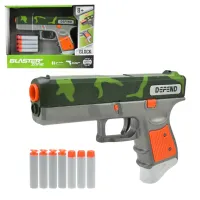 Пистолет Glock Blaster Zone с мягкими патронами (зеленый камуфляж)