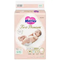 Подгузники Merries First Premium размер S (4-8 кг), 60 шт. foto