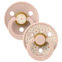 Set 2 suzete rotunde din latex BIBS Studio Colour Jasmine - Blush Mix (0-6 luni) foto