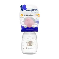 Biberon cu gat larg KikkaBoo Savanna Pink, 260 ml foto