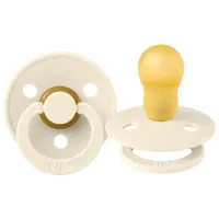 Пустышка круглая латексная BIBS Ivory (18-36 мес.) foto