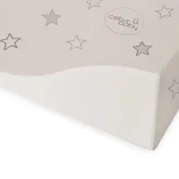 Saltea de infasat moale pe 2 parti Ceba Baby Cosy Beige Stars, 70x50 cm foto