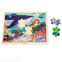 Puzzle din lemn "Universul subacvatic", 24 elem.