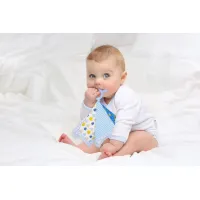 Игрушка для прорезывания зубов с одеялом BabyJem Patchwork Blue
