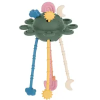 Jucarie senzoriala din silicon Petite&Mars Crazy Planet Misty Green (10+ luni)