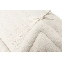 Aparator lateral pentru patut Jollein Grain Knit Oatmeal, 180x30 cm foto