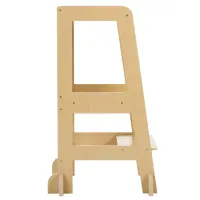 Образовательная башня 2 в 1 с доской Premaman Premissori Learning Tower Натур foto