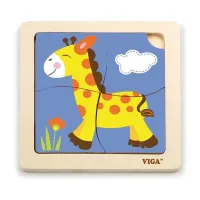 Mini-puzzle din lemn "Girafa"