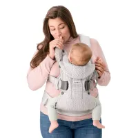 Marsupiu anatomic BabyBjorn One Air Greige, 3D Mesh