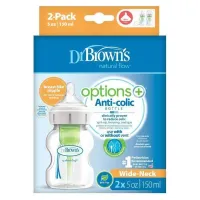 Набор из 2 бутылочек с широким горлом Dr. Brown's Options+, 150 мл