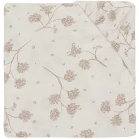 Простыня на резинке Jollein Jersey Leafy Dreams, 120x60 см