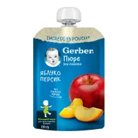 gerber Пюре "Яблоко-персик" (6 м+) 150 гр.