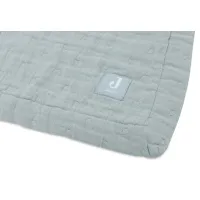 Paturica din muselina Jollein Jacquard Sea Green, 75x100 cm