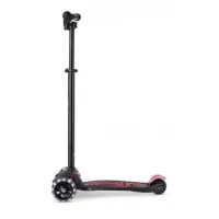 Trotineta Micro Maxi Deluxe Pro LED Black Red foto