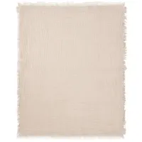 Paturica din muselina Jollein Fringe Stripe Biscuit GOTS, 75x100 cm