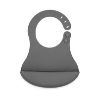Силиконовый нагрудник BabyJem Grey
