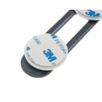 Set 2 mini sigurante universale BabyJem Anthracite pentru usi si dulapuri