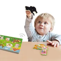 Puzzle tactil Animale de la ferma (cu sunet)