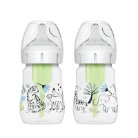 Set 2 biberoane cu gat larg Anti-colic Dr. Brown's Options+, 150 ml