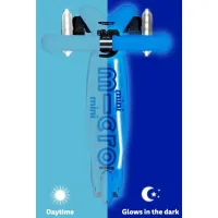 Trotineta Micro Mini Deluxe Glow LED Plus Artic Blue foto