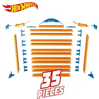 Hot Wheels Портативный гараж-кейс с дорожками для хранения 44 машинок