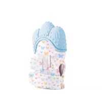 Manusa bebelusi pentru dentitie BabyJem Scratch Gloves Albastra