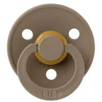 Set 2 suzete rotunde din latex BIBS Colour Ivory/Dark Oak (0-6 luni) foto
