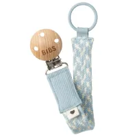 Lantisor clip pentru suzeta BIBS Baby Blue/Ivory foto
