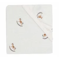 Cearsaf cu elastic Jollein Jersey Nostalgic Ride, 120x60 cm