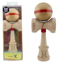 «Kendama Super Sticky X Original», rulment metalic, ața 62/65 cm, King size 7.5 x 6 x 18 cm, roșu