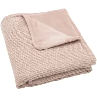 Paturica Jollein Basic Knit Wild Rose/Fleece, 75x100 cm