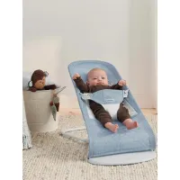 Balansoar BabyBjorn Balance Soft Sky Blue/White, Mesh foto