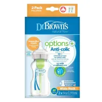 Набор из 2 бутылочек с широким горлом Dr. Brown's Options+, 270 мл foto