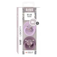 Set 2 suzete rotunde din silicon BIBS LIBERTY De Lux Chamomile Lawn - Mauve Mix (0-36 luni) foto