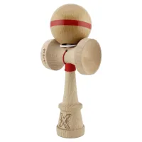«Kendama Super Sticky X Original», rulment metalic, ața 62/65 cm, King size 7.5 x 6 x 18 cm, roșu