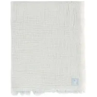 Плед муслиновый Jollein Fringe Stripe Sea Green GOTS, 75x100 см