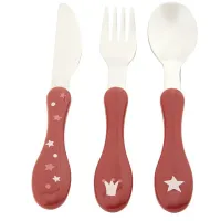Набор приборов из нержавеющей стали Premaman Yummix Розовые (6+ мес.), 3 шт. foto