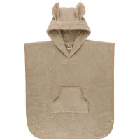 Prosop Poncho cu gluga si urechiuse BIBS Kangaroo Vanilla foto