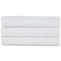 Set 3 pelinci de muselina din bambus Petite&Mars Moussy Total White, 68x68 cm foto
