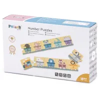 Puzzle din lemn „Numere și animale”