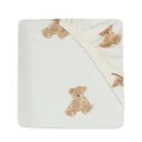 Простыня на резинке Jollein Jersey Teddy Bear, 40/50x80/90 см