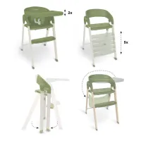 Стульчик для кормления 3 в 1 BabyGo Levels Khaki foto