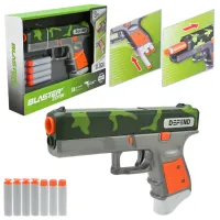 Пистолет Glock Blaster Zone с мягкими патронами (зеленый камуфляж)